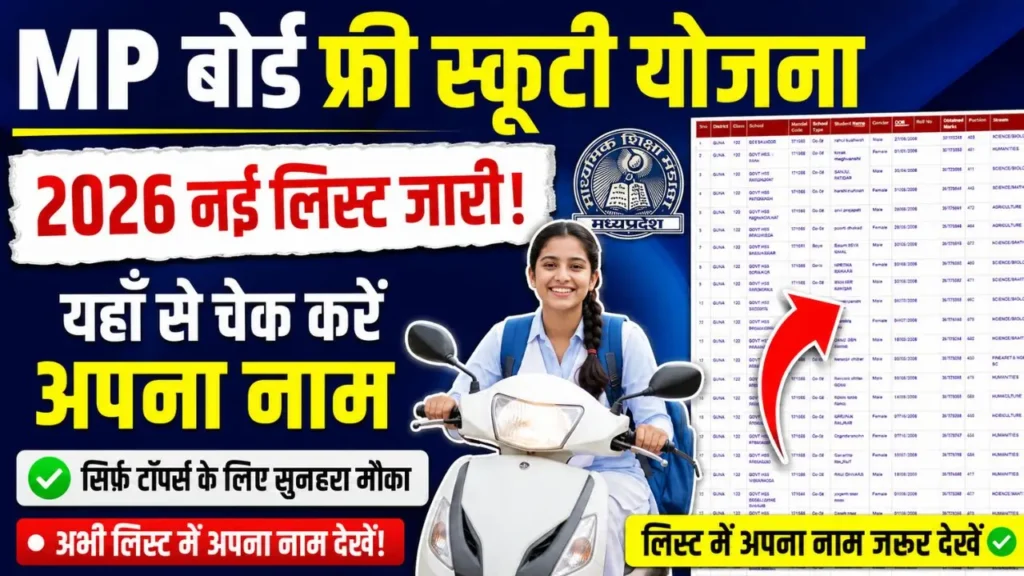 mp scooty yojana 2026 list